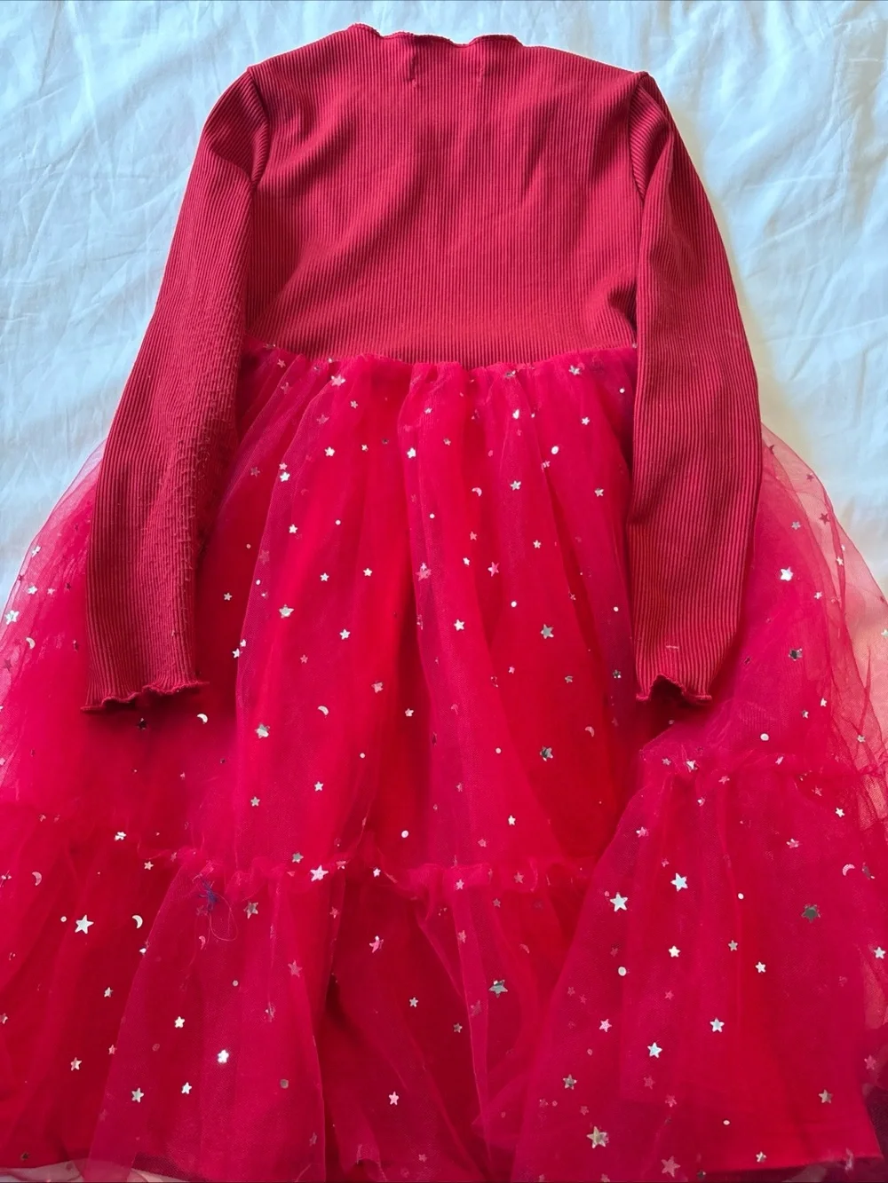 Girls Red Tulle Star Dance Dress - Kids Costume